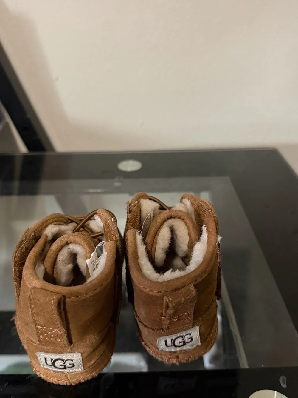 UGG Kids Chestnut Suede Faux-Fur Lined Boots